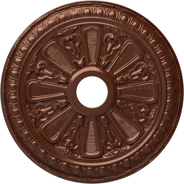Ekena Millwork Bristol Ceiling Medallion (Fits Canopies up to 3 7/8"), 23 1/2"OD x 3 7/8"ID x 1"P, Copper Penny CM23BICPS - main